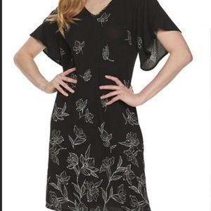 Apt. 9 Flutter Sleeve Shift Dress - L